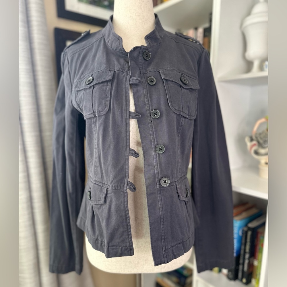LOFT Dark Gray Utility Jacket